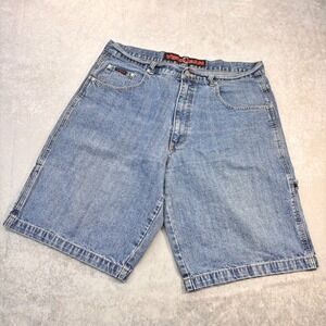 Vibes Jeans Y2K Baggy Denim Shorts Size 38 Skater Jorts Hip Hop Streetwear